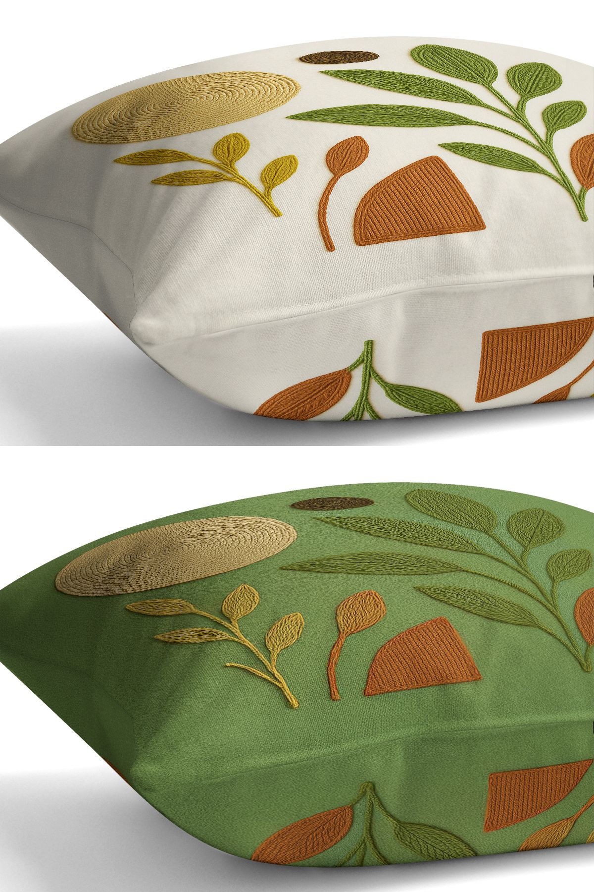 Bertille Home-Set de 3 huse de pernă cu imprimare digitală pe două părți (aspect de broderie cu model de puncție) 6