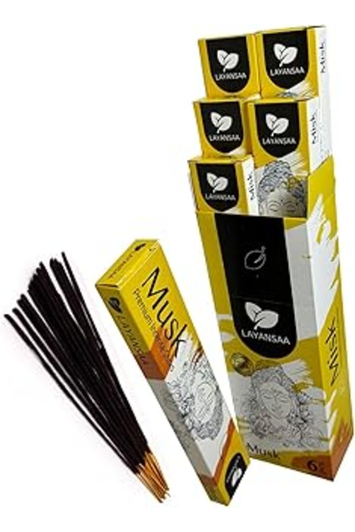 NETWORK ART Layansaa Musk (MİSK) Kokusu Özel Aroma Kokusu Agarbatti Arınma Meditasyon 20 Adet 1 Paket Çubuk Tüt