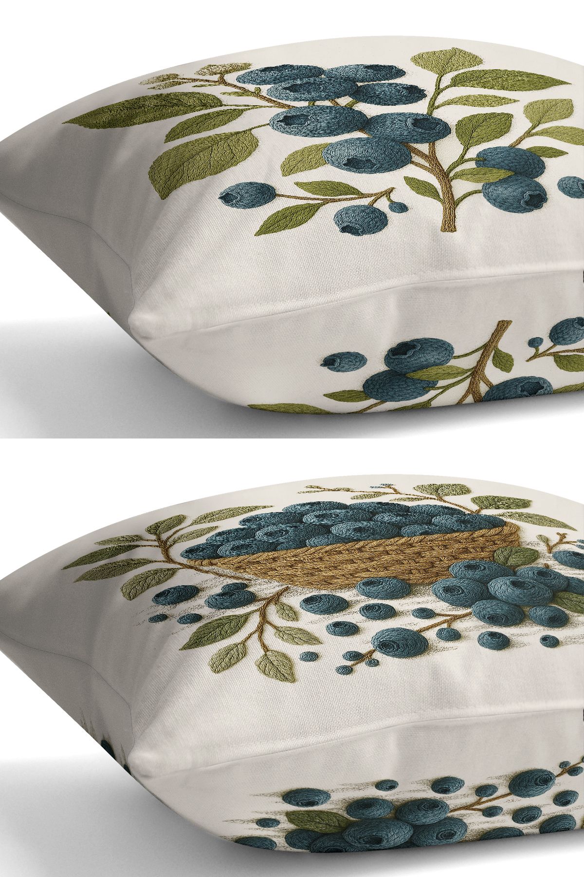 Bertille Home-Set de 3 huse de pernă cu imprimare digitală pe două părți (aspect de broderie cu model de puncție) 6