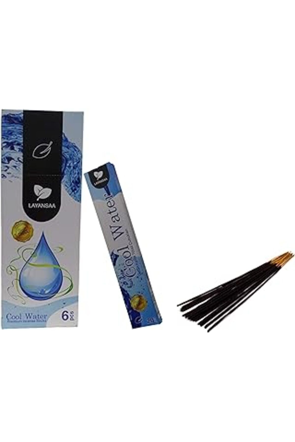 ASİTAN Layansaa Cool Water (SERİN SU) Kokusu Özel Aroma Kokusu Agarbatti Arınma 20 Adet 1 Paket Çubuk Tüts
