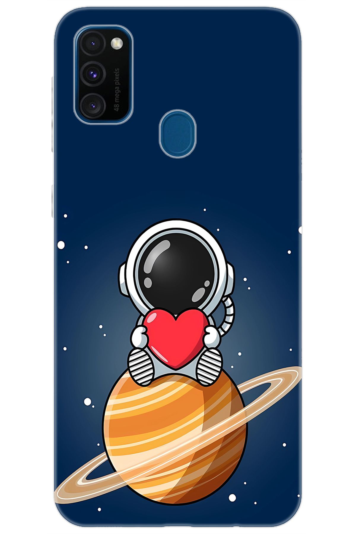 Ceppare Samsung Galaxy M30S (SM-M307F) Uyumlu Kılıf Desen Baskılı Silikon Astronot STK:697 CP-ttSujIa