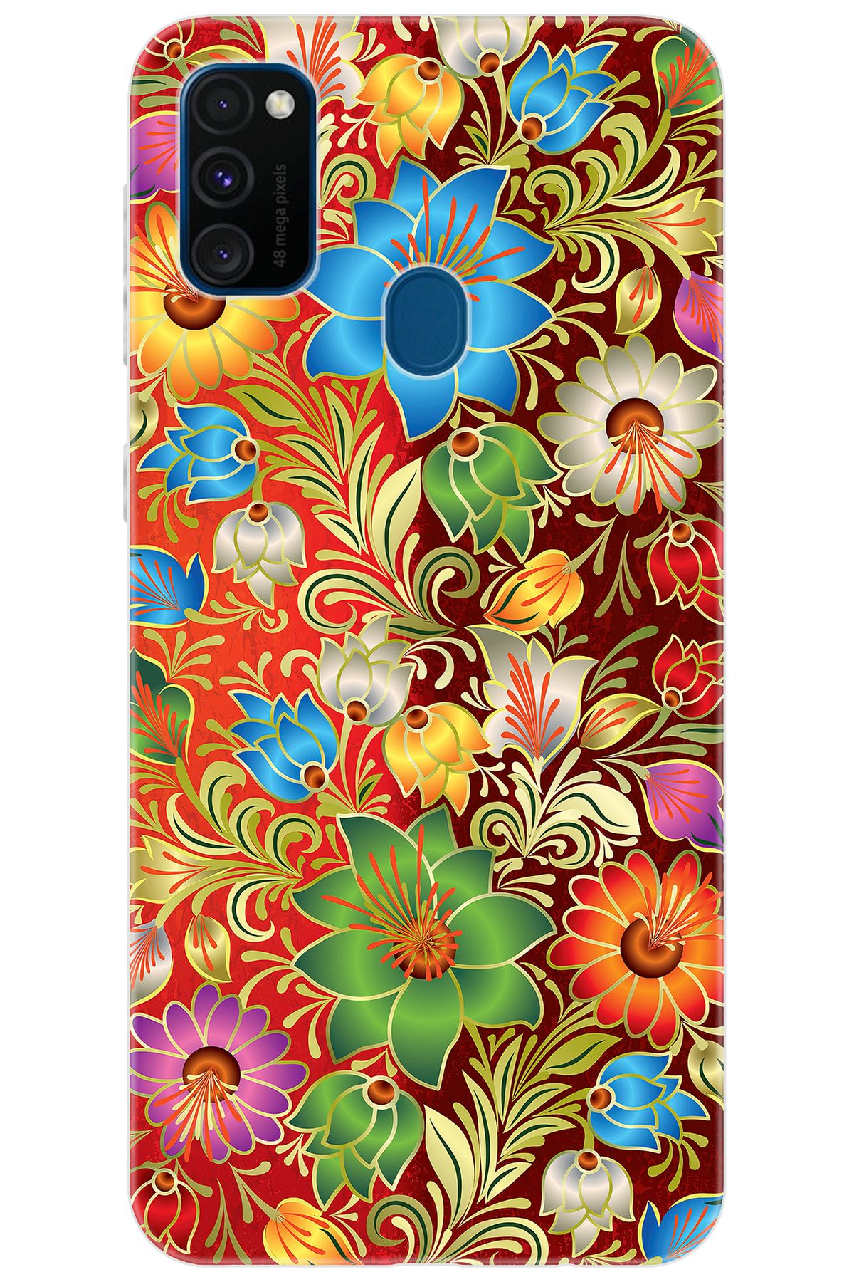 Ceppare Samsung Galaxy M30S (SM-M307F) Uyumlu Kılıf Desen Baskılı Silikon Çiçekler Serisi STK:532 CP-1Djlccr