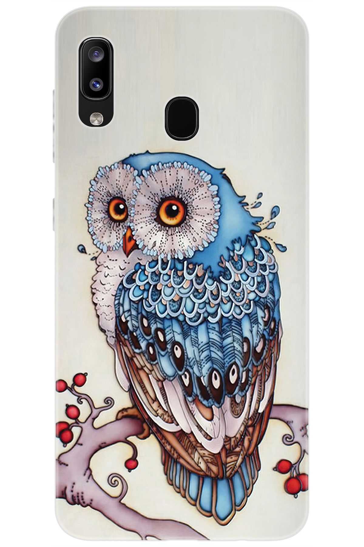 Ceppare Samsung Galaxy M10S (SM-M107F) Uyumlu Kılıf Desen Baskılı Silikon Baykuş STK:563 CP-B15zad0