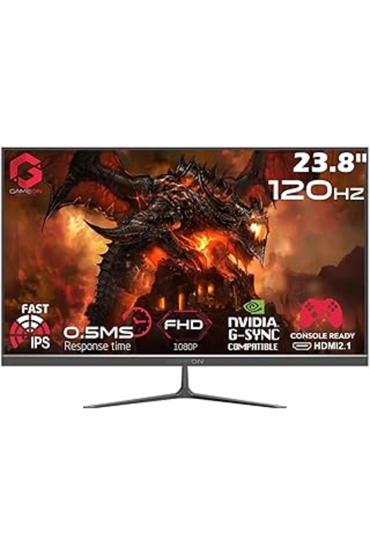 NETWORK ART Gameon Goes24Fhd120Ips Essential 23,8" Fhd, 120Hz, 0,5Ms Hızlı Ips, Ps5 Destekli Siyah Oyuncu Monit
