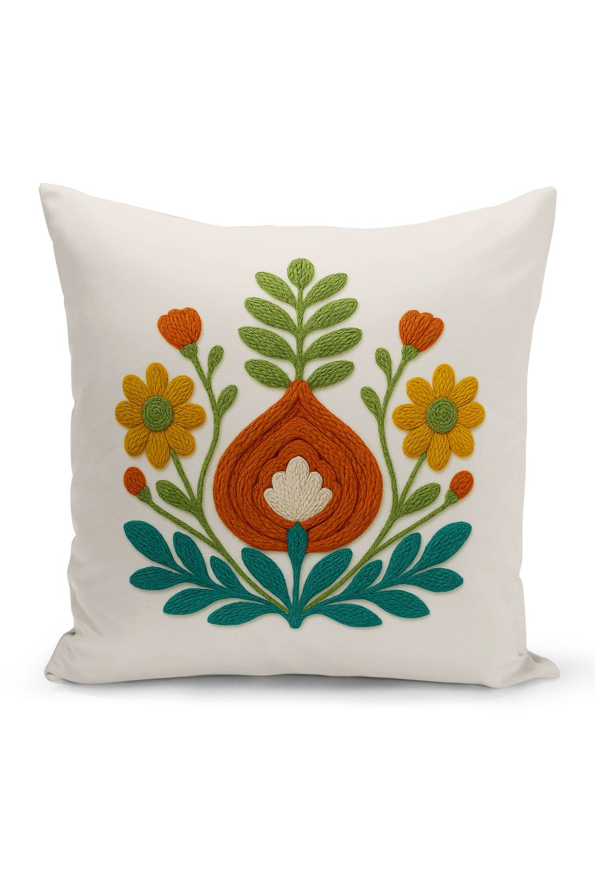 Bertille Home-Set de 3 huse de pernă cu imprimare digitală pe două părți (aspect de broderie cu model de puncție) 4