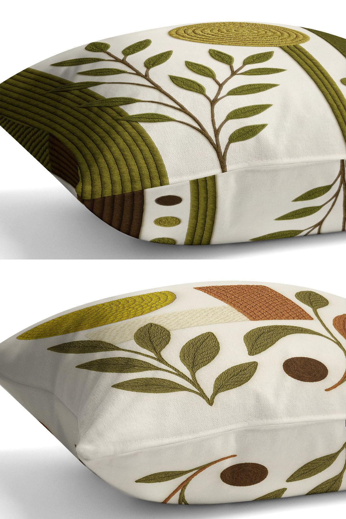 Bertille Home-Set de 3 huse de pernă cu imprimare digitală pe două părți (aspect de broderie cu model de puncție) 6