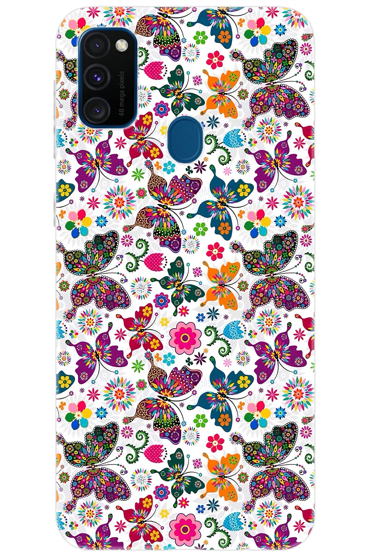 Ceppare Samsung Galaxy M30S (SM-M307F) Uyumlu Kılıf Desen Baskılı Silikon Kelebek STK:700 CP-7DNCMTq