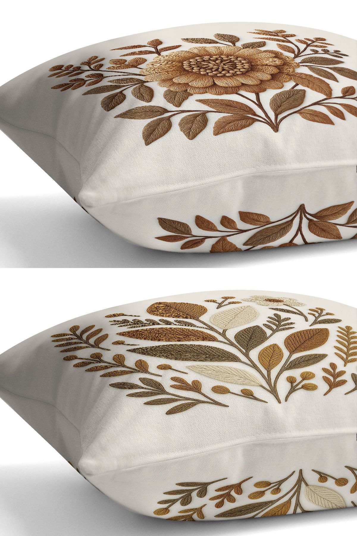 Bertille Home-Set de 3 huse de pernă cu imprimare digitală pe două părți (aspect de broderie cu model de puncție) 6
