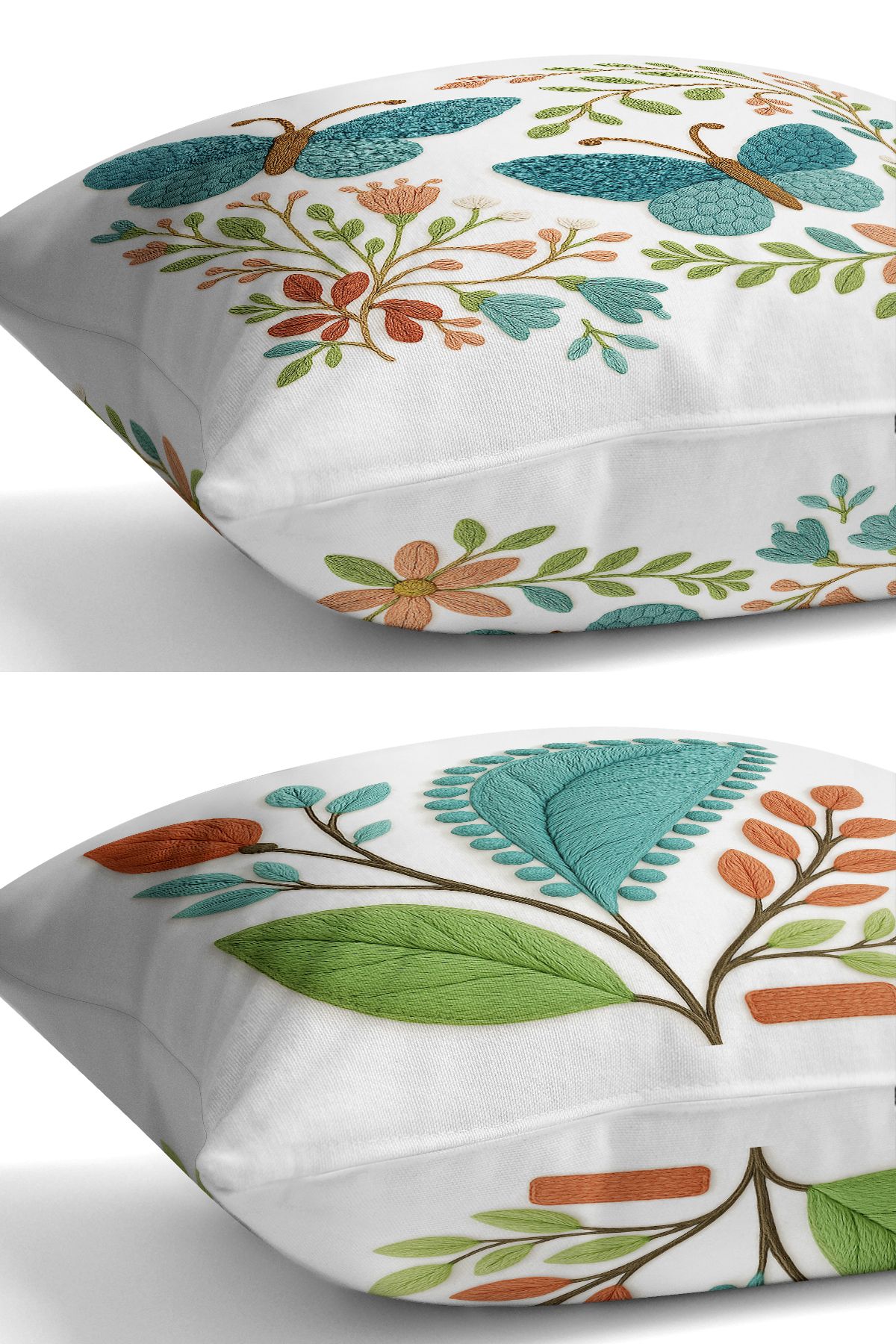 Bertille Home-Set de 3 huse de pernă cu imprimare digitală pe două părți (aspect de broderie cu model de puncție) 6