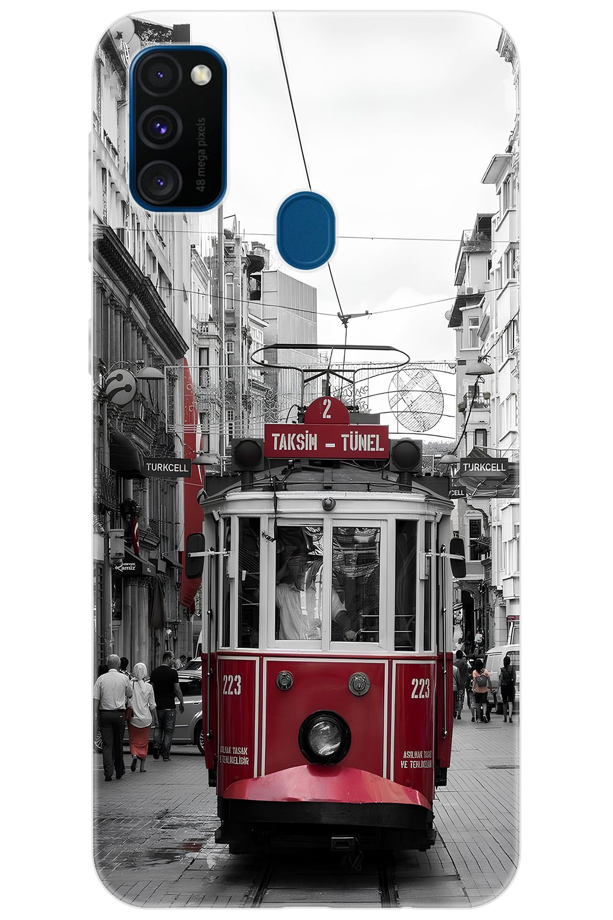 Ceppare Samsung Galaxy M30S (SM-M307F) Uyumlu Kılıf Desen Baskılı Silikon Tramvay STK:691 CP-1eEJy2J