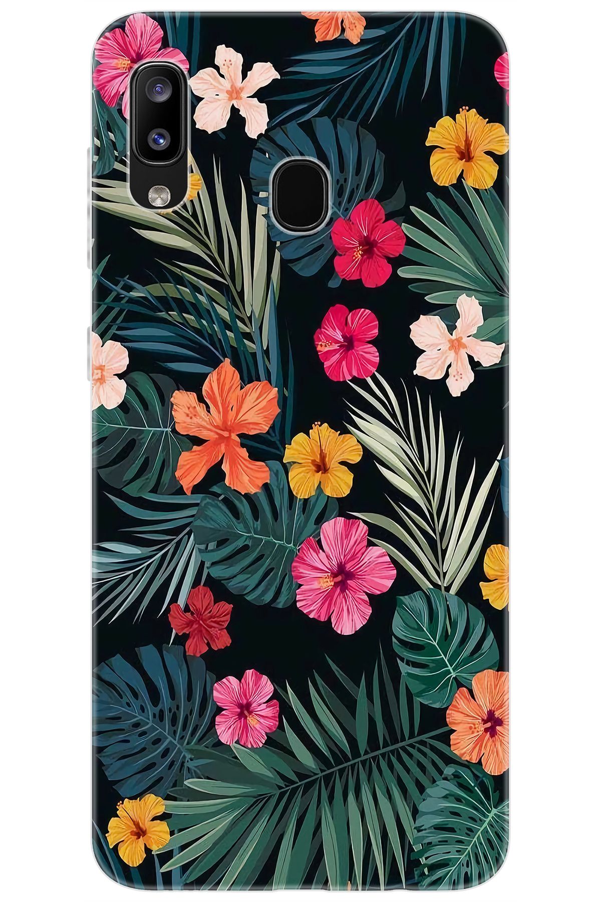 Ceppare Samsung Galaxy M10S (SM-M107F) Uyumlu Kılıf Desen Baskılı Silikon Çiçekler STK:632 CP-bxaB5XG