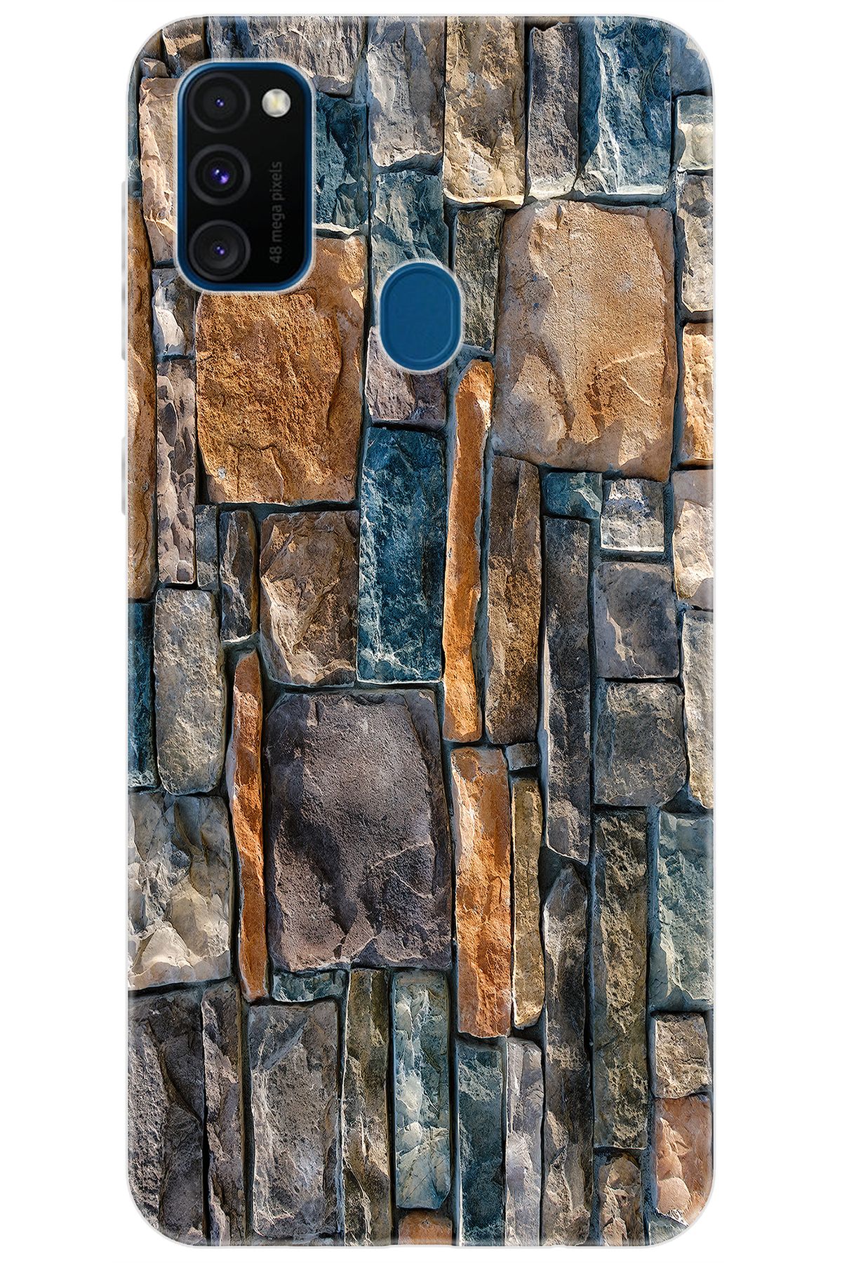 Ceppare Samsung Galaxy M30S (SM-M307F) Uyumlu Kılıf Desen Baskılı Silikon Taş Duvar STK:233 CP-ngzdl9P