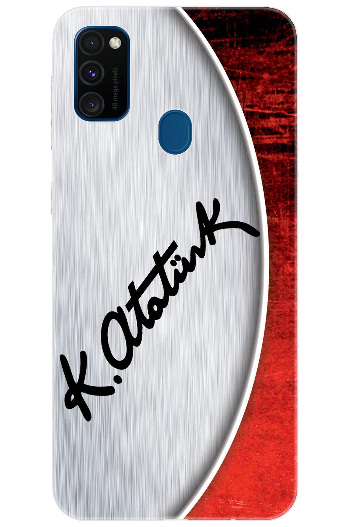 Ceppare Samsung Galaxy M30S (SM-M307F) Uyumlu Kılıf Desen Baskılı Silikon Atatürk İmzası STK:393 CP-ymlq3RZ
