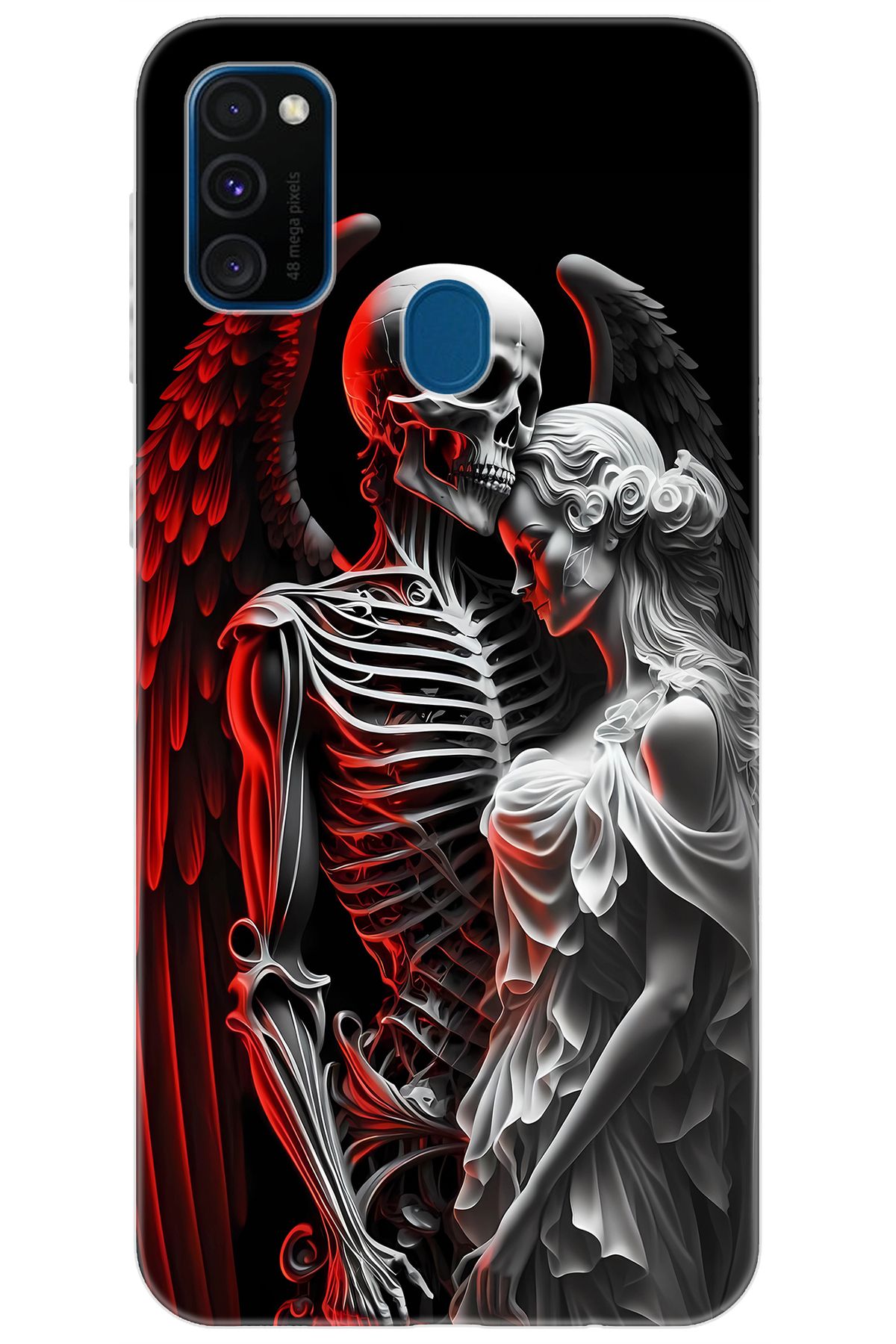 Ceppare Samsung Galaxy M30S (SM-M307F) Uyumlu Kılıf Desenli Silikon İskelet ve Melek Aşkı STK:644 CP-HlQGWHu