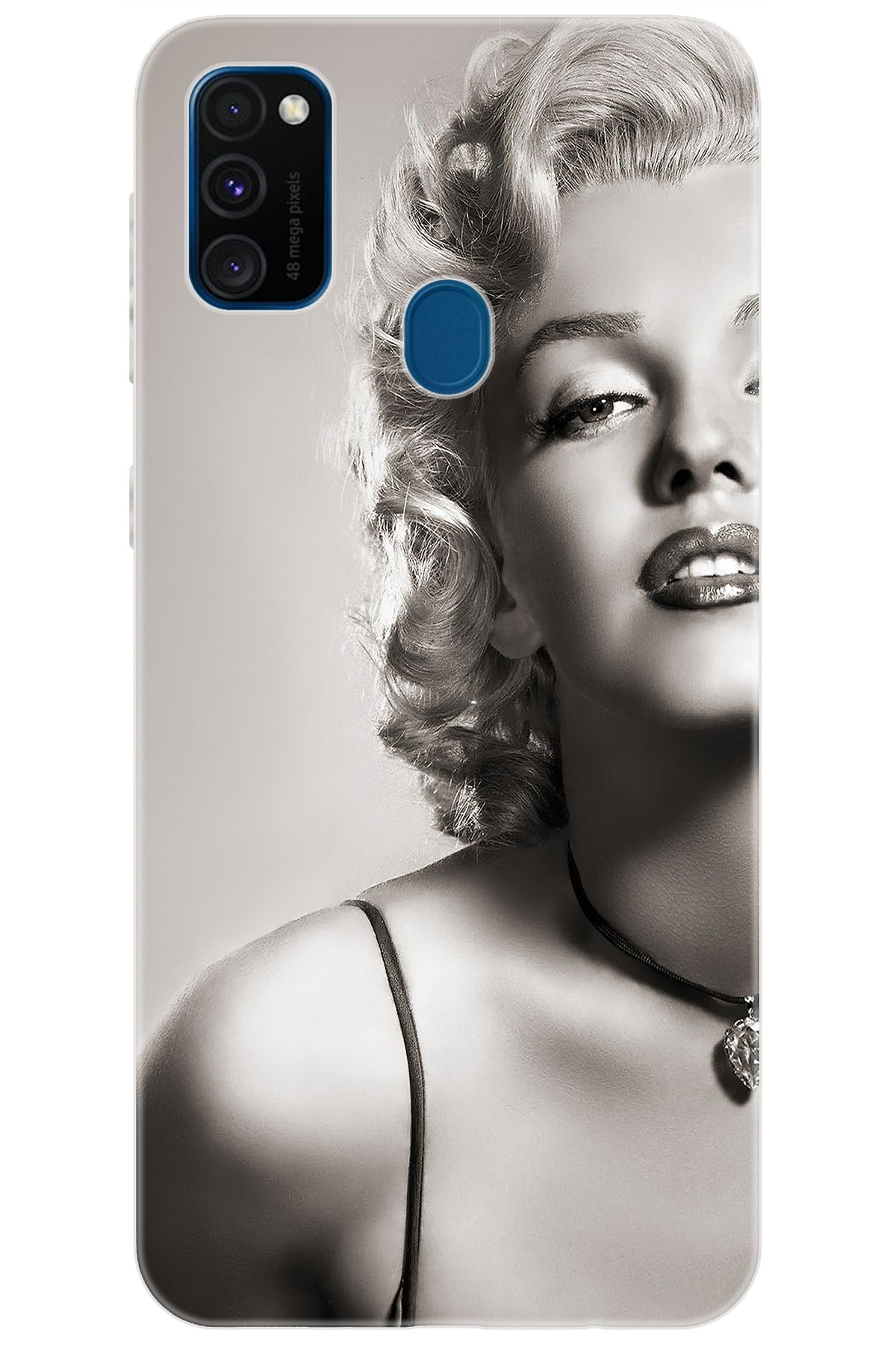 Ceppare Samsung Galaxy M30S (SM-M307F) Uyumlu Kılıf Desen Baskılı Silikon Marilyn Monroe STK:250 CP-03RangL