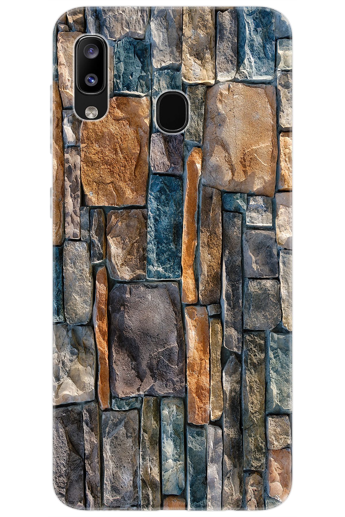 Ceppare Samsung Galaxy M10S (SM-M107F) Uyumlu Kılıf Desen Baskılı Silikon Taş Duvar STK:233 CP-bnI5DLx