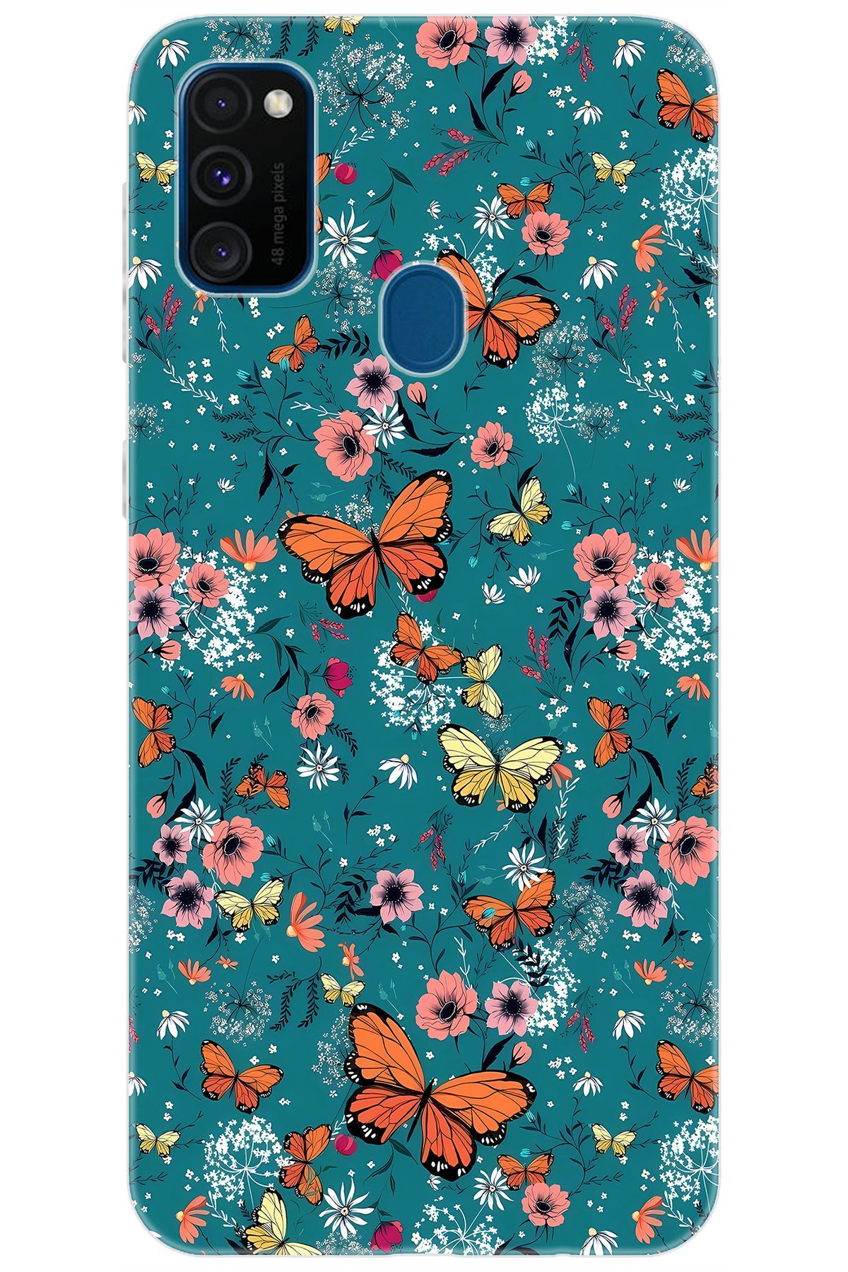 Ceppare Samsung Galaxy M30S (SM-M307F) Uyumlu Kılıf Desen Baskılı Silikon Kelebek STK:680 CP-LPsa7Ho