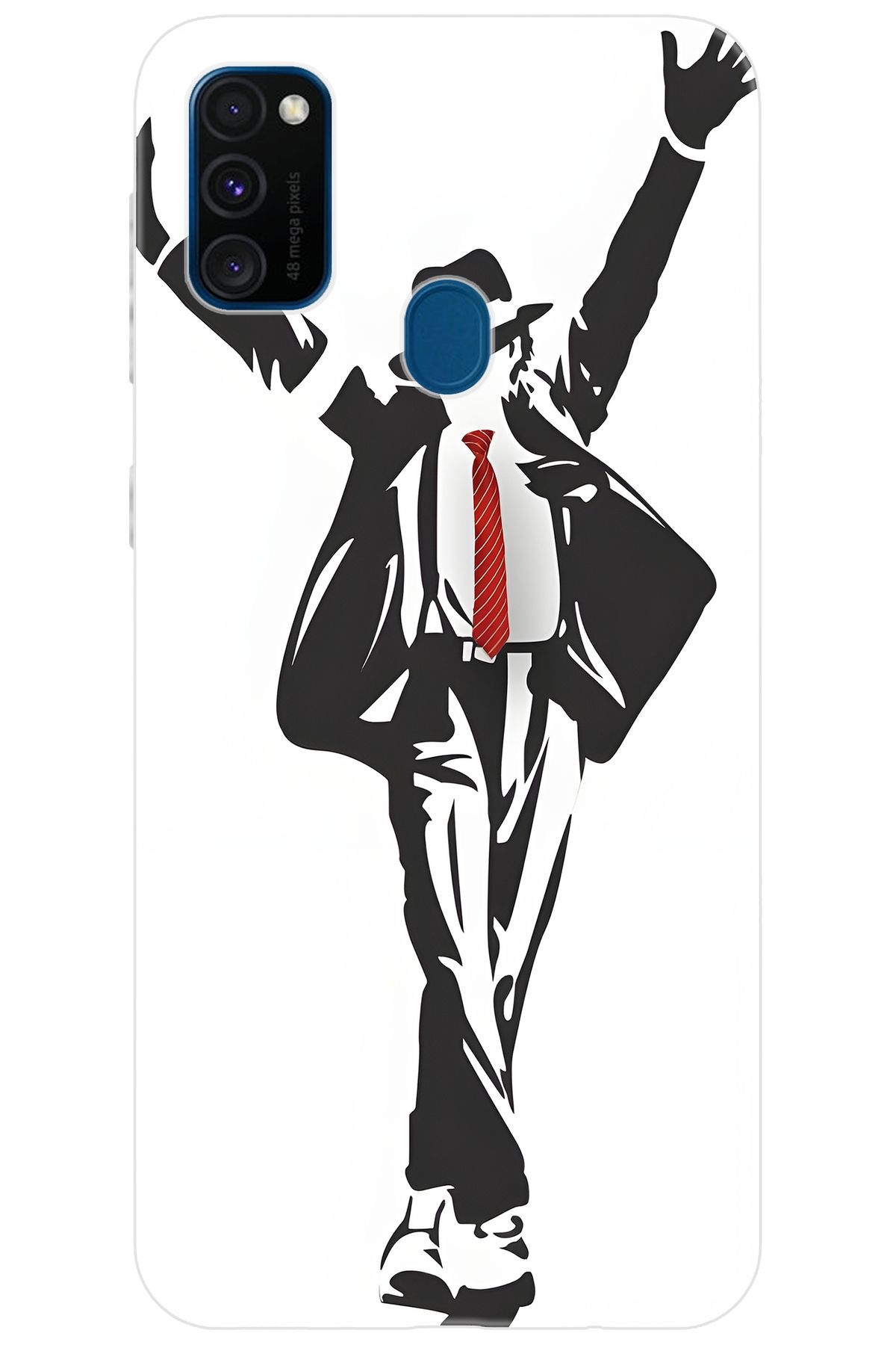 Ceppare Samsung Galaxy M30S (SM-M307F) Uyumlu Kılıf Desen Baskılı Silikon Michael Jackson STK:705 CP-9jQboZ2