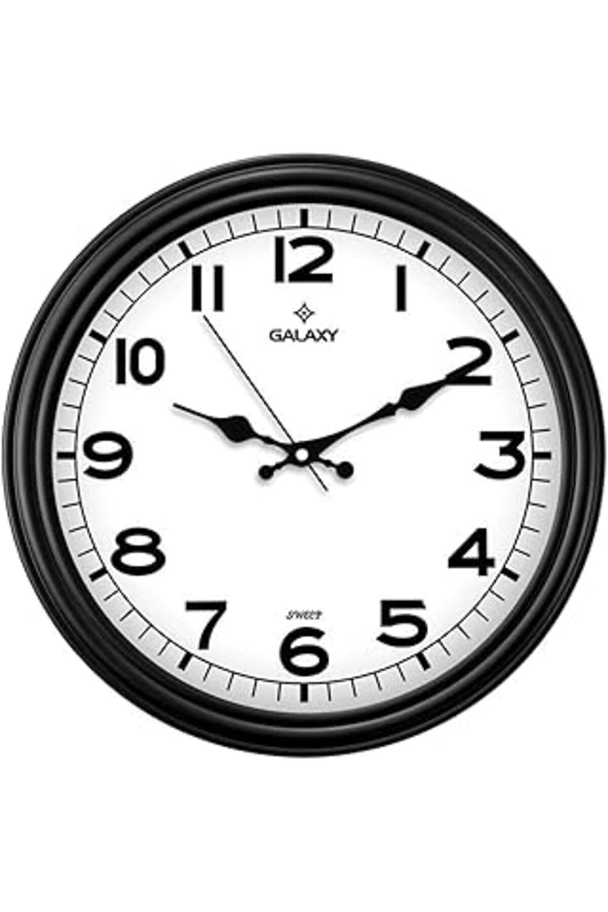 NETWORK ART Galaxy D-200-K Klasik Kadran Siyah Renk Sessiz Akar 30 Cm Duvar Saati