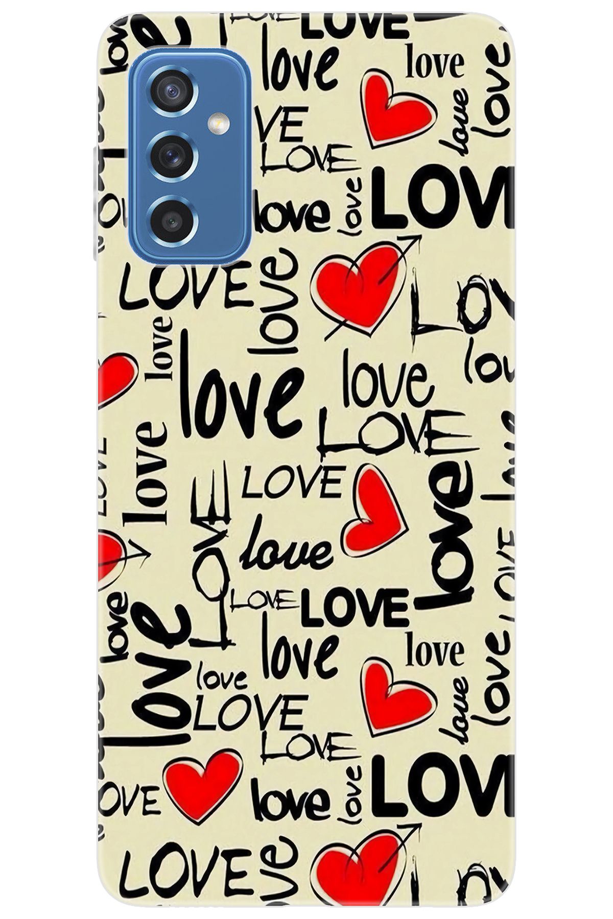 Ceppare Samsung Galaxy M52 (SM-M526B) Uyumlu Kılıf Desen Baskılı Silikon Love Serisi STK:728 CP-4mxDEWm