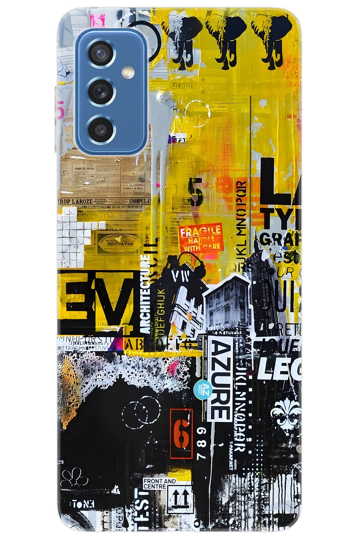 Ceppare Samsung Galaxy M52 (SM-M526B) Uyumlu Kılıf Desen Baskılı Silikon Sokak Sanatı STK:706 CP-aesNGDb