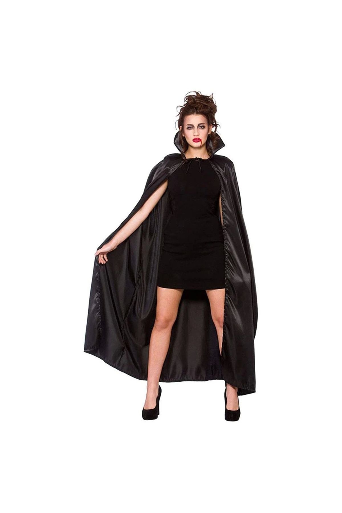shopwave Siyah Yakalı Yetişkin Pelerin 120 cm