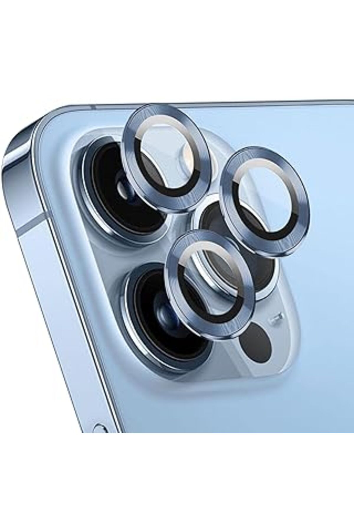NETWORK ART Microsonic Ekran Koruyucu Apple Iphone 15 Pro Için Tekli Kamera Lens Koruma Camı Sierra Mavisi