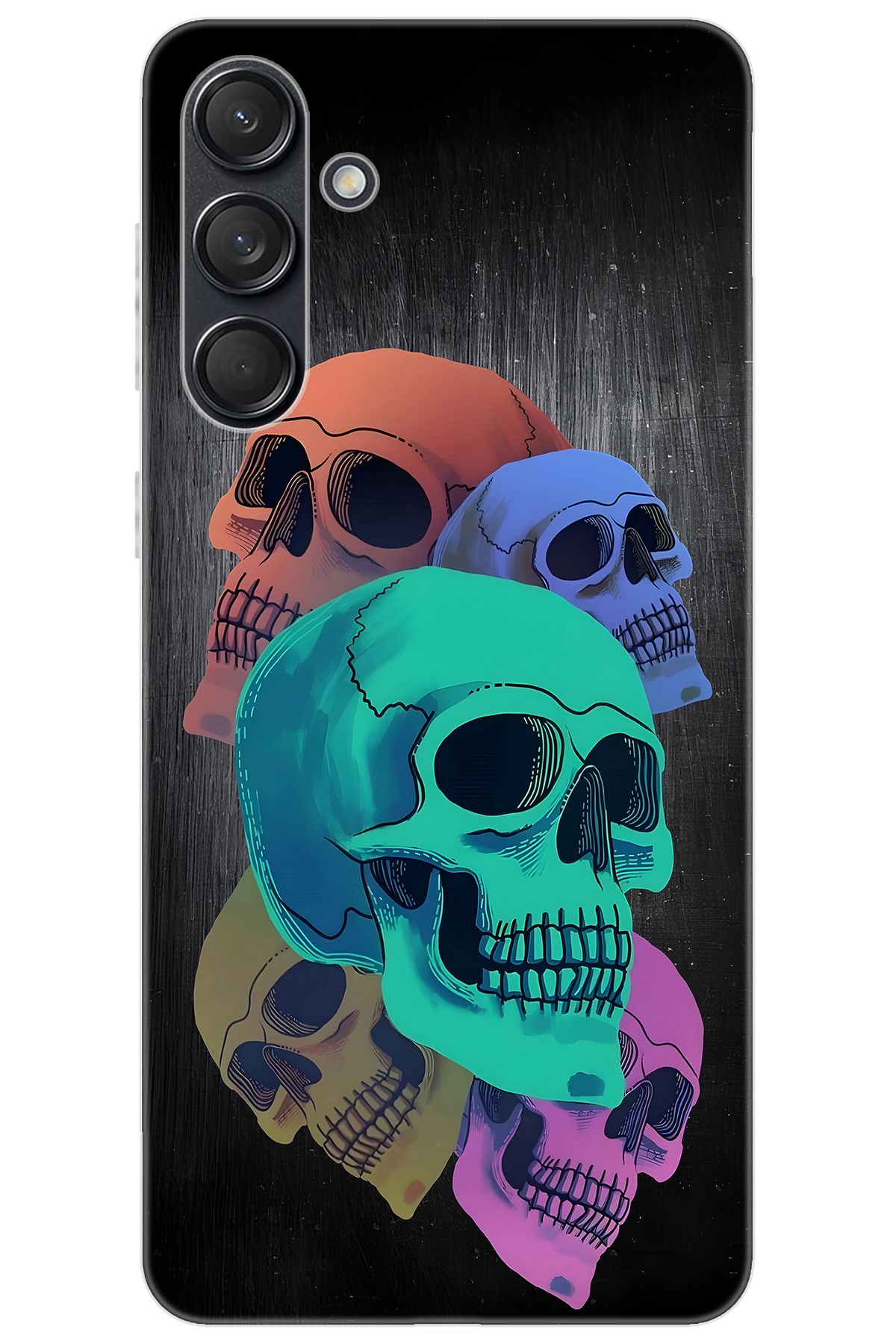 Ceppare Samsung Galaxy M55 (SM-M556B) Uyumlu Kılıf Desenli Silikon Renkli Kuru Kafalar STK:712 CP-sxUbgqr