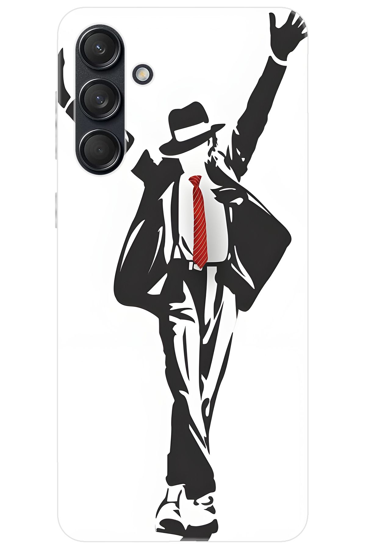 Ceppare Samsung Galaxy M55 (SM-M556B) Uyumlu Kılıf Desen Baskılı Silikon Michael Jackson STK:705 CP-dw9Gq44