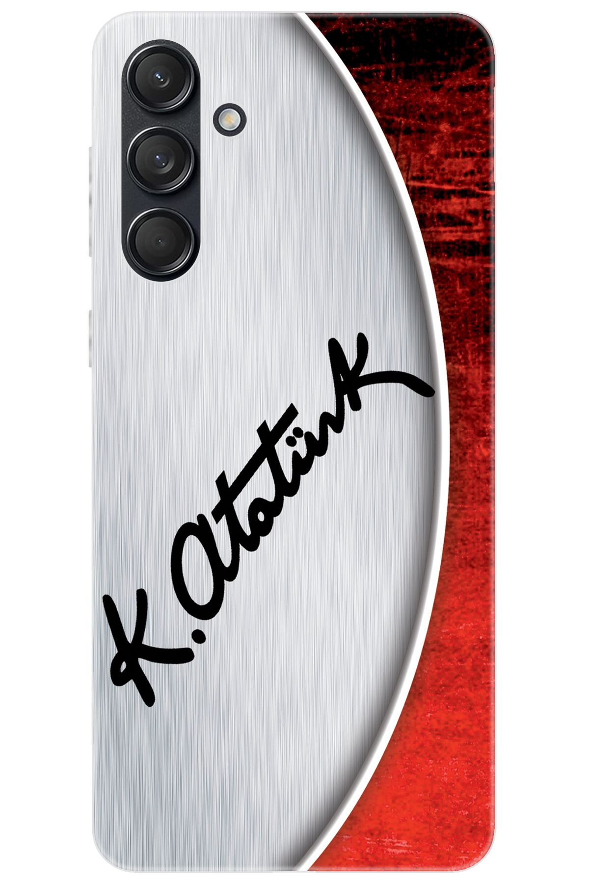 Ceppare Samsung Galaxy M55 (SM-M556B) Uyumlu Kılıf Desen Baskılı Silikon Atatürk İmzası STK:393 CP-8EE4oSf