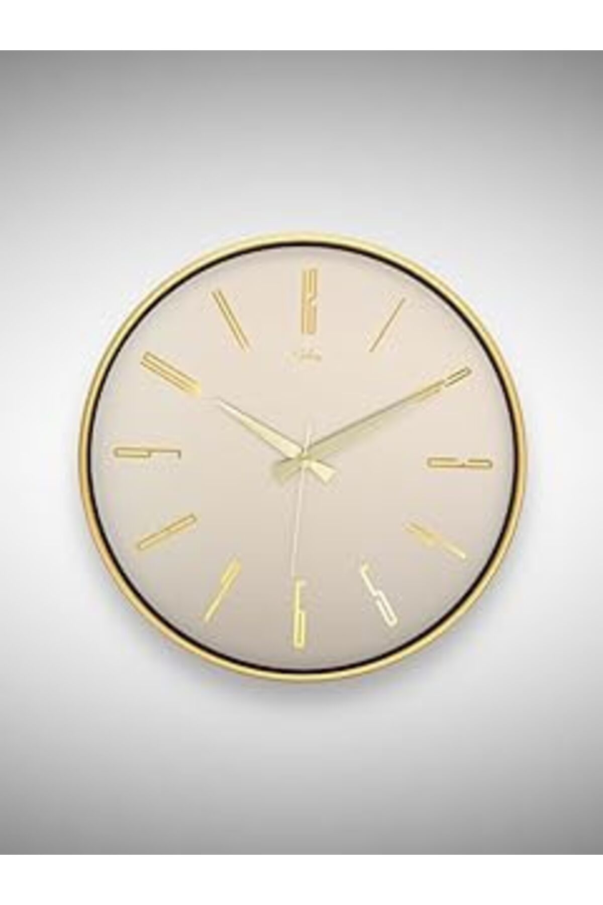 Mu Art Ahşap Galaxy 717-A-1 Serisi Klasik Rakamlı Metal Görünümlü Sessiz Akar Modern Duvar Saati 40 Cm