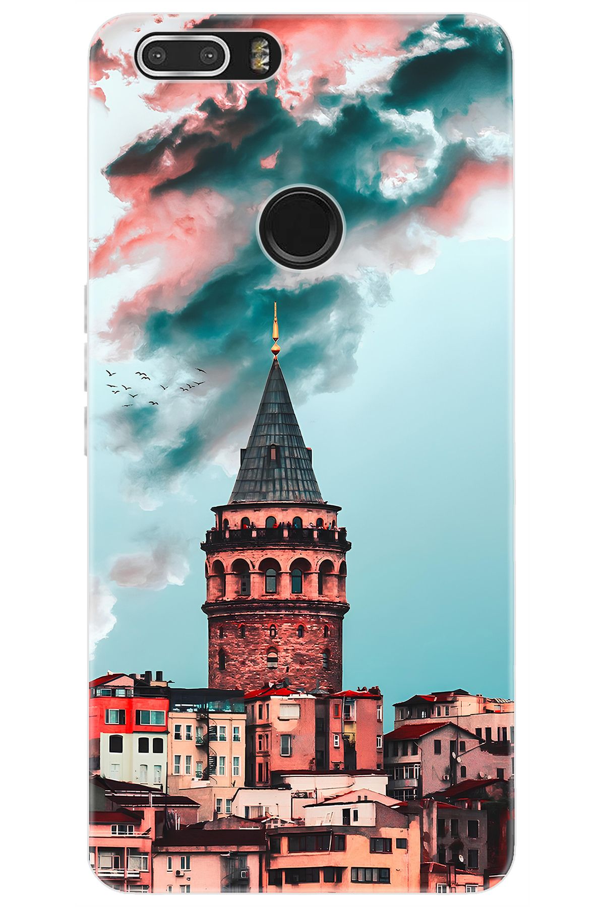 Vestel Venüs Z20 Uyumlu Kılıf Desen Baskılı Silikon Galata Kulesi STK:688 CP-4J4LPZY