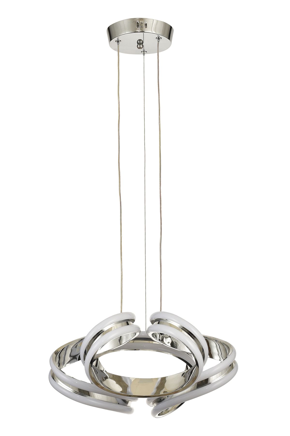 Avizemoda Salvo 35 cm Tekli Dimmer Kumandalı 3 Renk Ledli (Sarı-Beyaz-Gün Işığı) Modern Sarkıt Avize - Krom