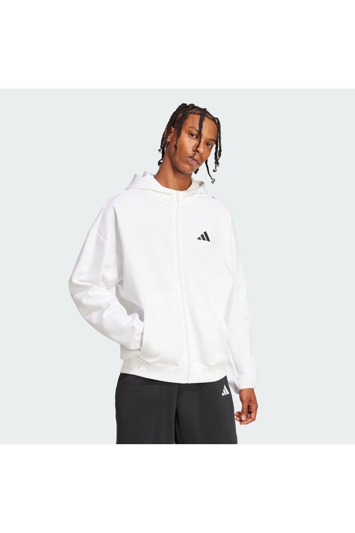 adidas Future Icons Small Logo Full-Zip Erkek Sweatshirt