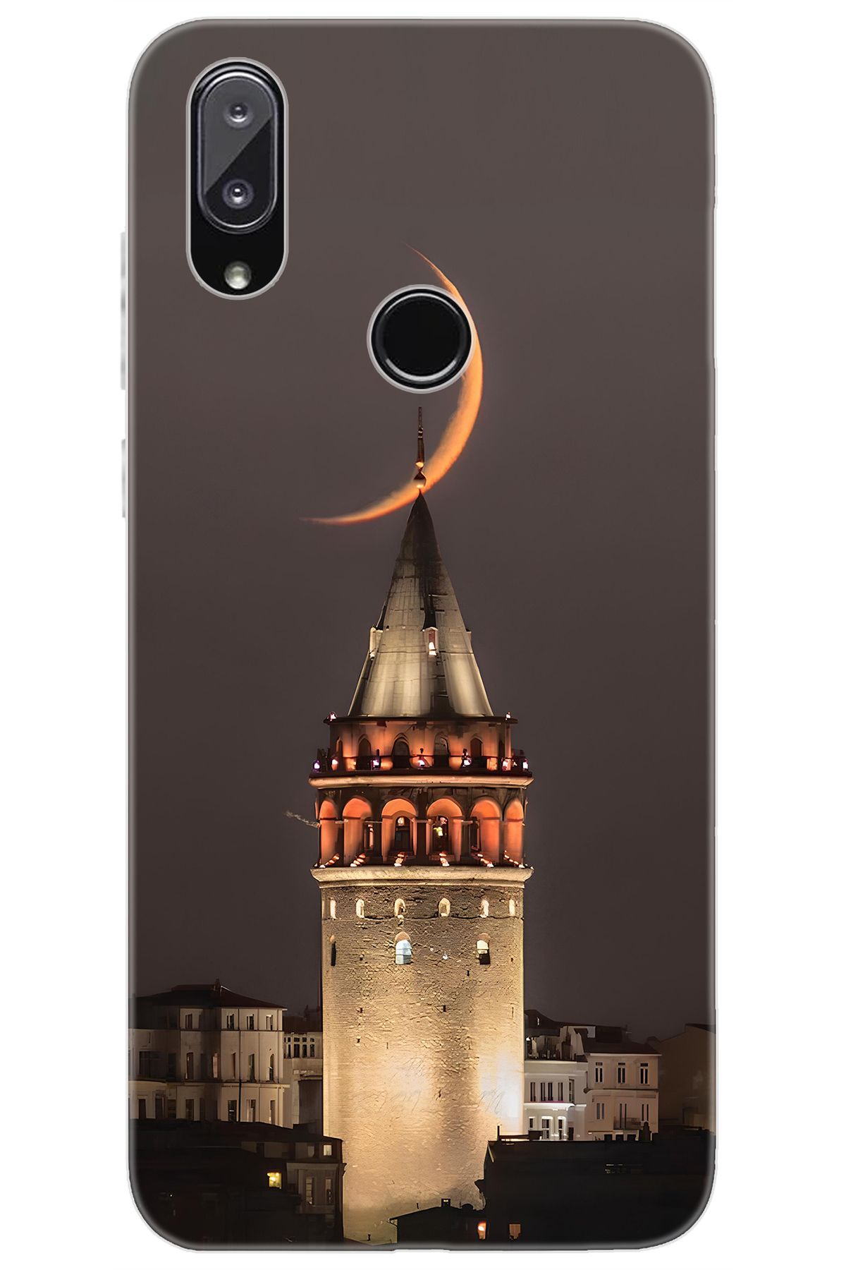 Vestel Venüs E5 Uyumlu Kılıf Desen Baskılı Silikon Galata Kulesi STK:673 CP-0MKd3oE