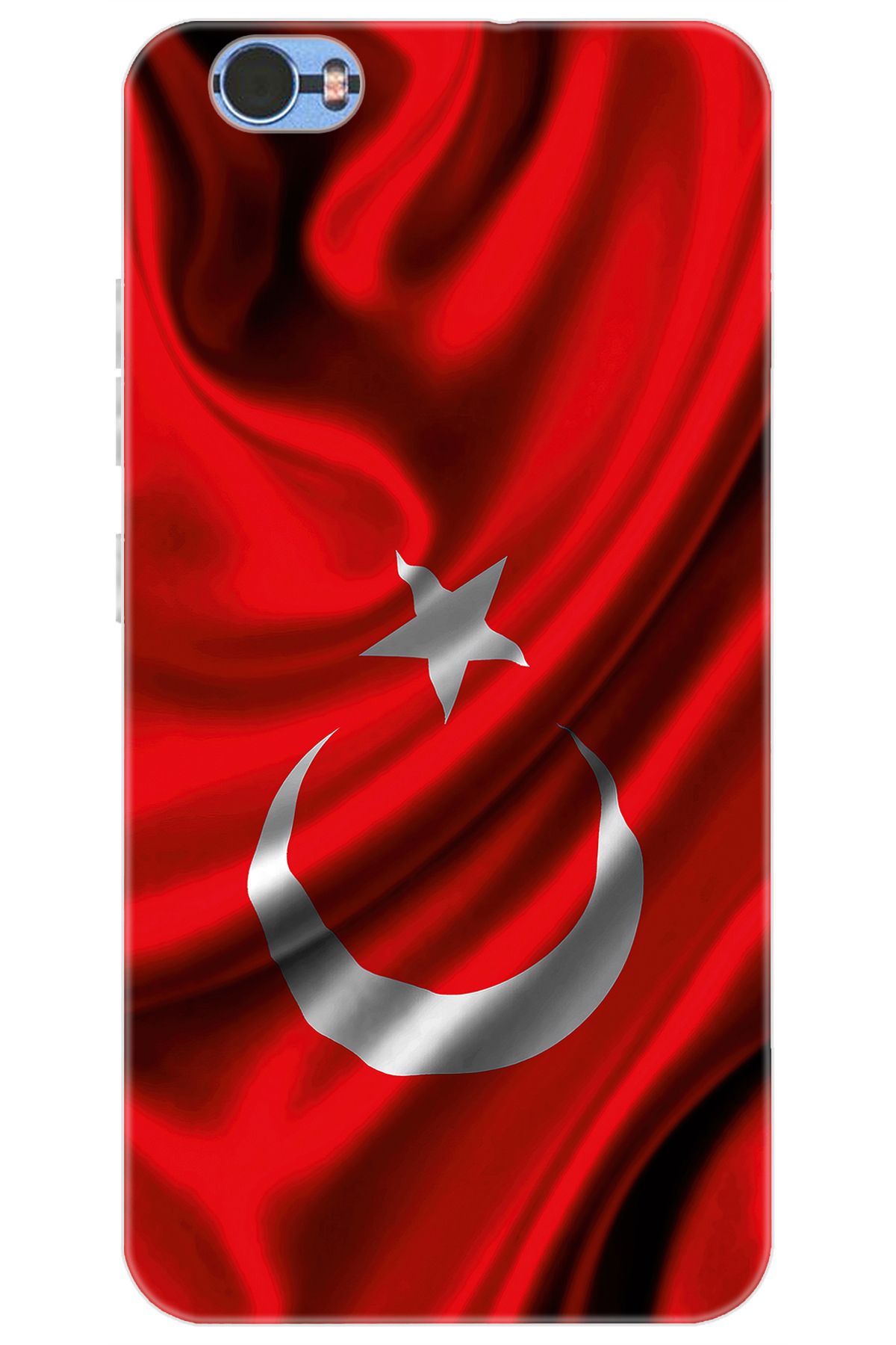 Vestel Venüs Z10 Uyumlu Kılıf Desen Baskılı Silikon Dalgalı Türk Bayrağı STK:369 CP-SFAquF7