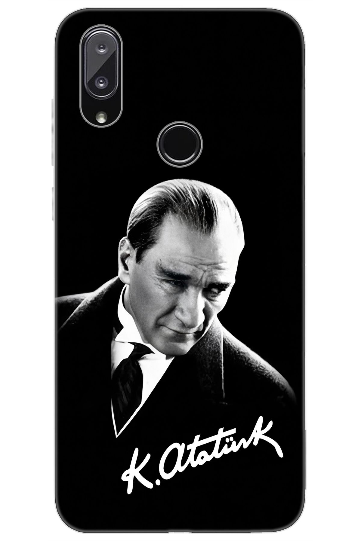 Vestel Venüs E5 Uyumlu Kılıf Desen Baskılı Silikon Mustafa Kemal Atatürk STK:390 CP-oMdZcL4
