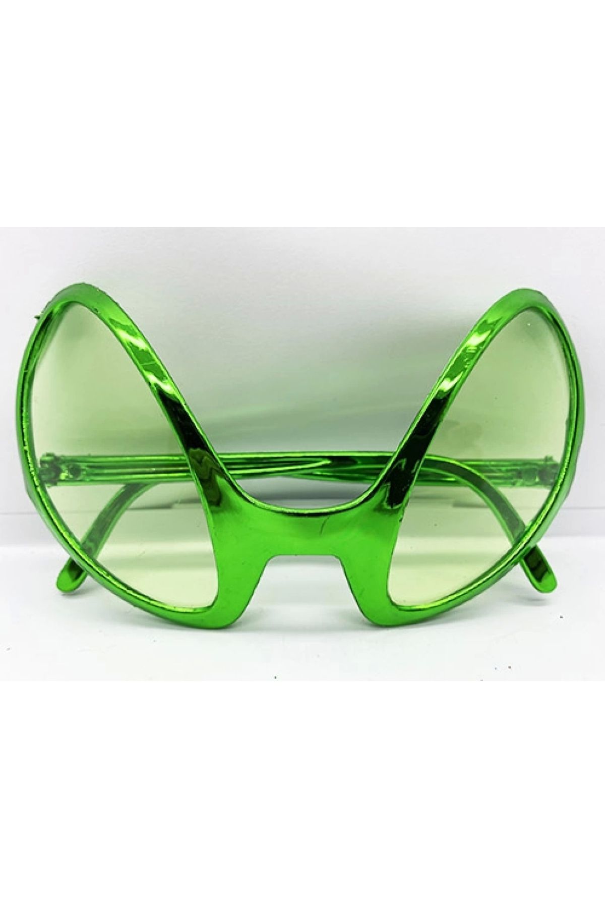 shopwave Retro Gözlük - 80 li 90 lı Yıllar Parti Gözlüğü Yeşil Renk 8x13 cm