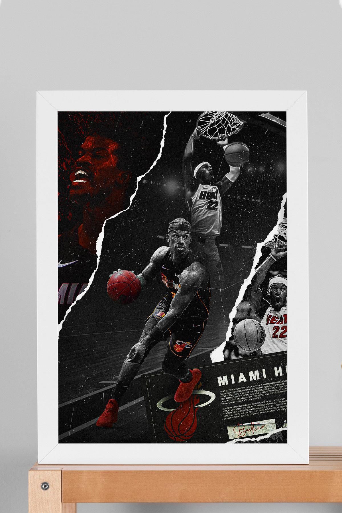Saturn Jimmy Butler Çerçeveli Tablo - Miami Heat NBA Posteri Tablo
