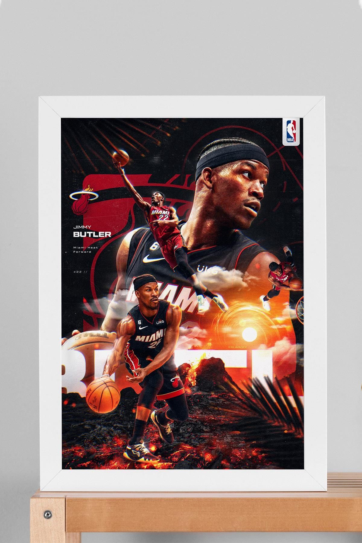 Saturn Jimmy Butler Çerçeveli Tablo - Miami Heat NBA Posteri Tablo