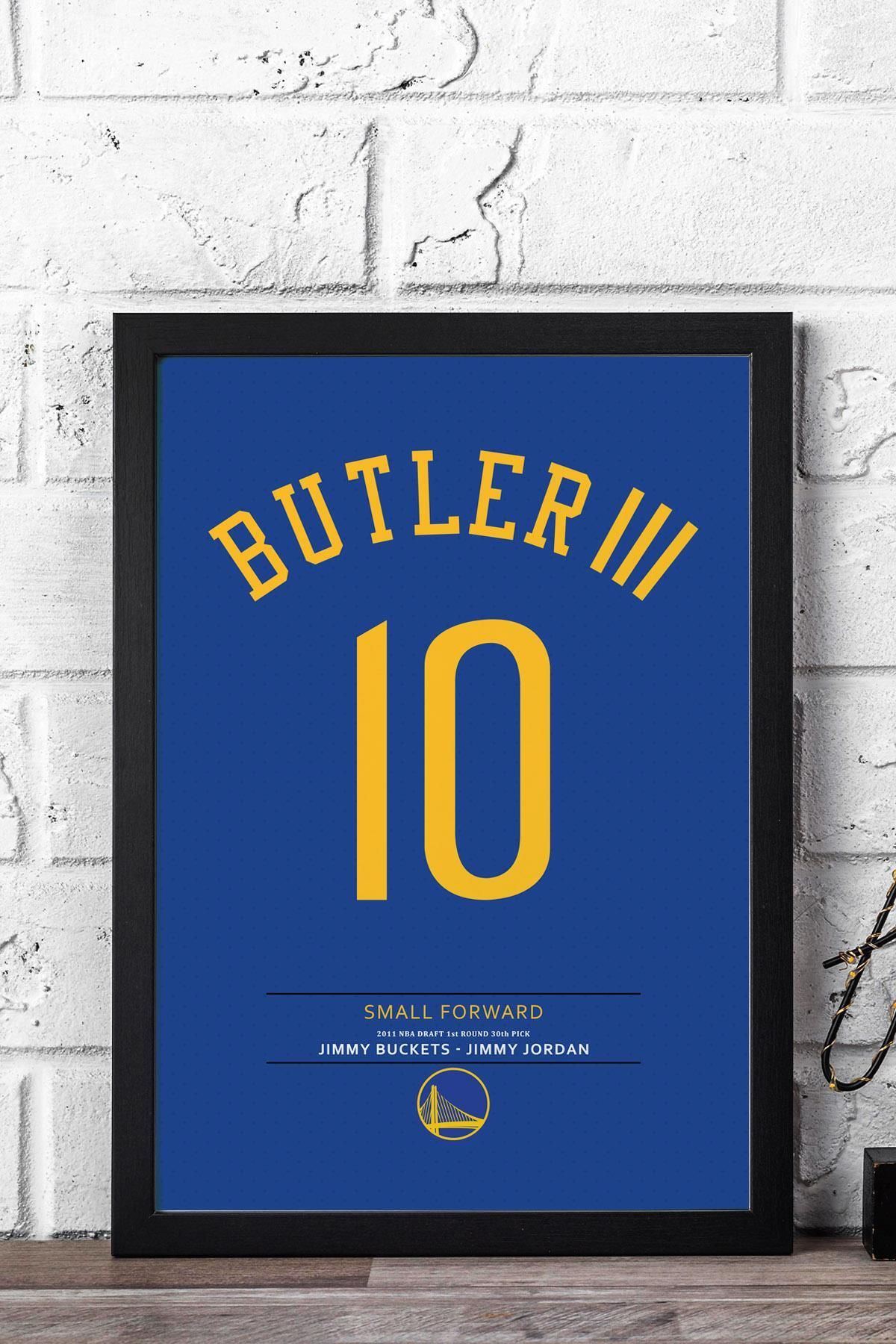 Saturn Jimmy Butler Forma Çerçeveli Tablo - NBA Golden State Warriors Jersey