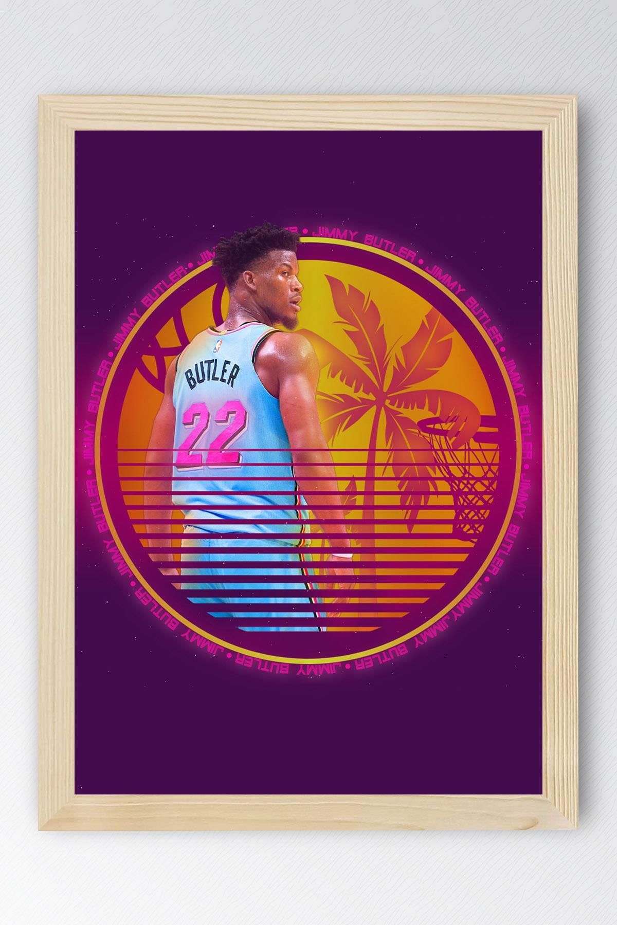 Saturn Jimmy Butler Çerçeveli Tablo - Basketbol NBA Posteri Tablo