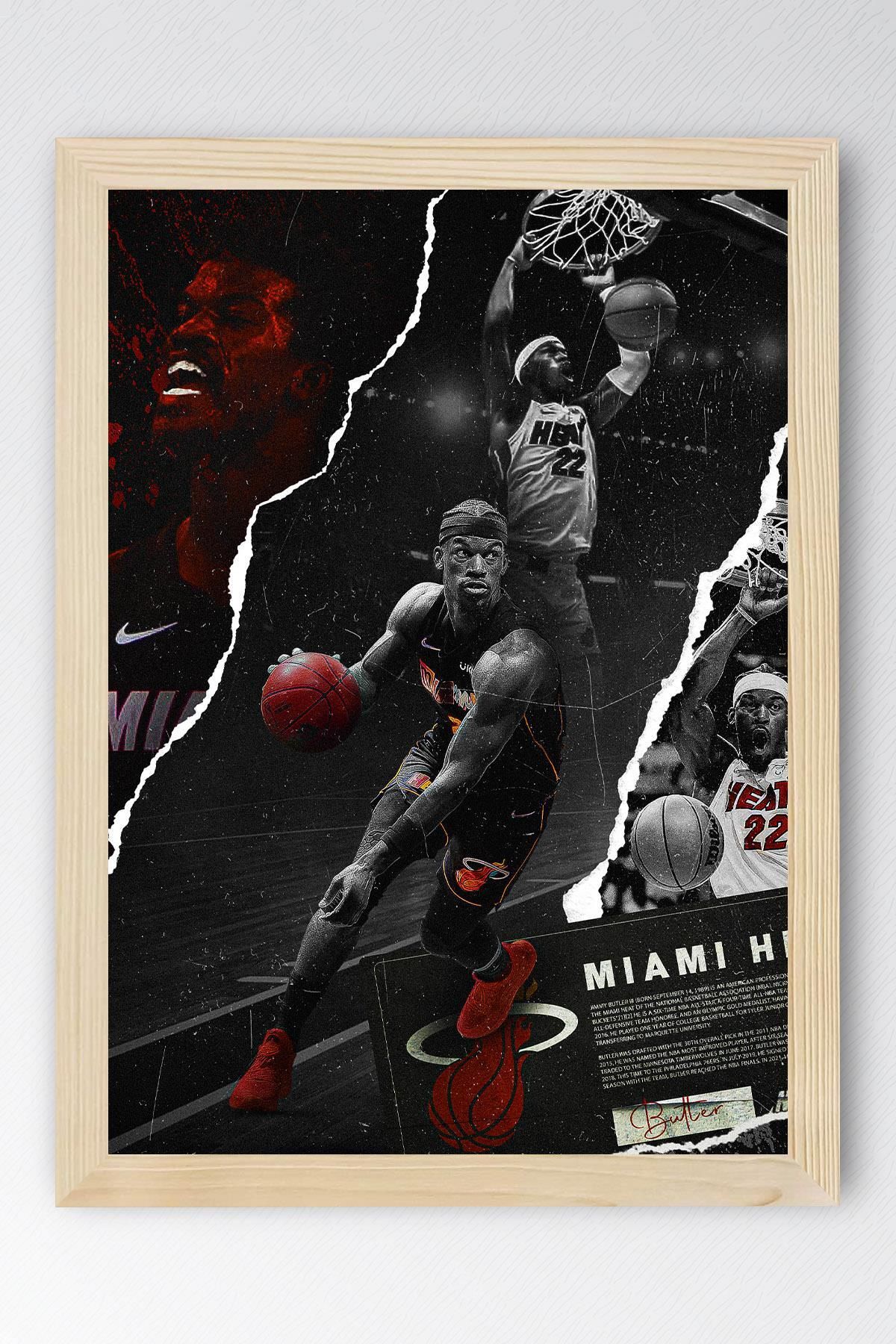 Saturn Jimmy Butler Çerçeveli Tablo - Miami Heat NBA Posteri Tablo