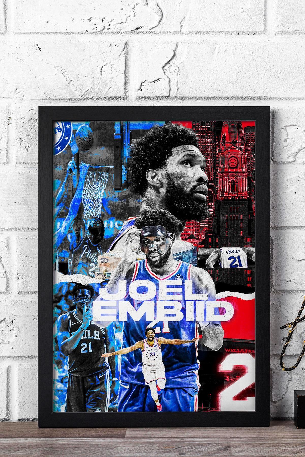 Saturn Joel Embiid Çerçeveli Tablo - Basketbol NBA Posteri Tablo