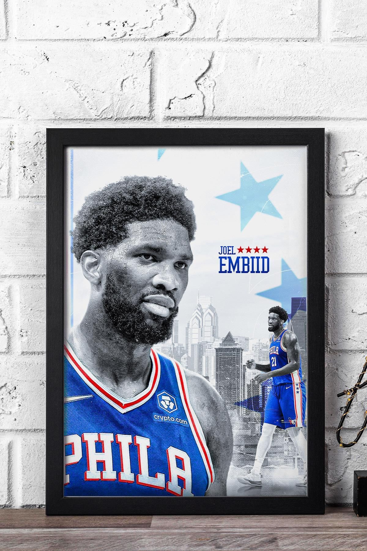 Saturn Joel Embiid Çerçeveli Tablo - Basketbol NBA Posteri Tablo