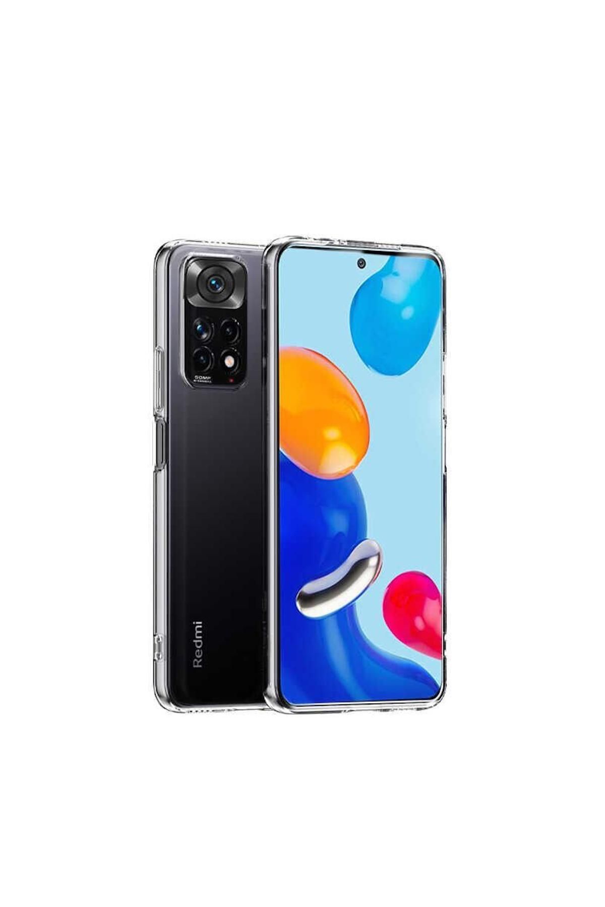 Zebana Xiaomi Redmi Note 11 4G Uyumlu Kılıf Zebana Şeffaf Soft Silikon Kılıf Şeffaf