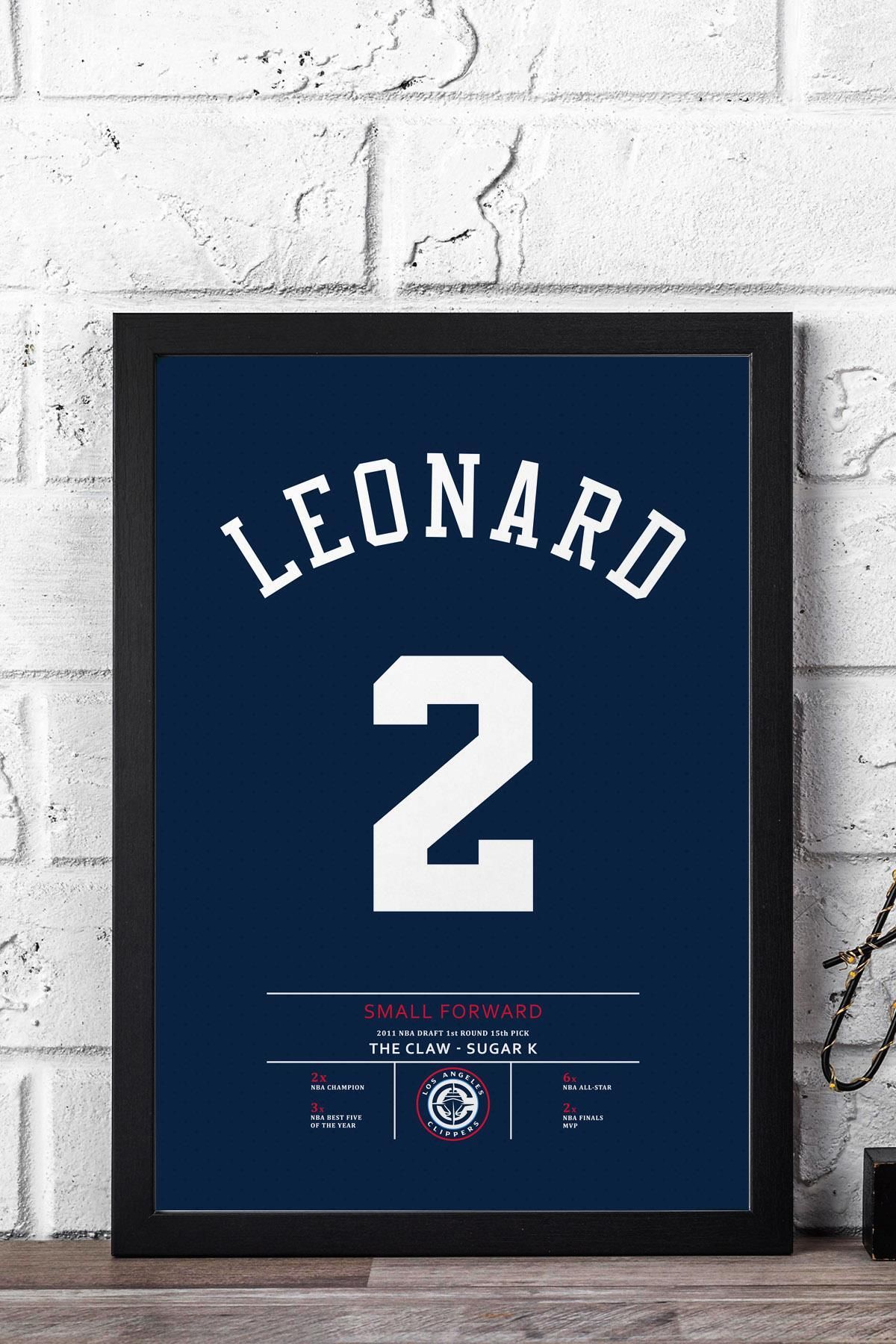Saturn Kawhi Leonard Forma Çerçeveli Tablo - NBA Los Angeles Clippers