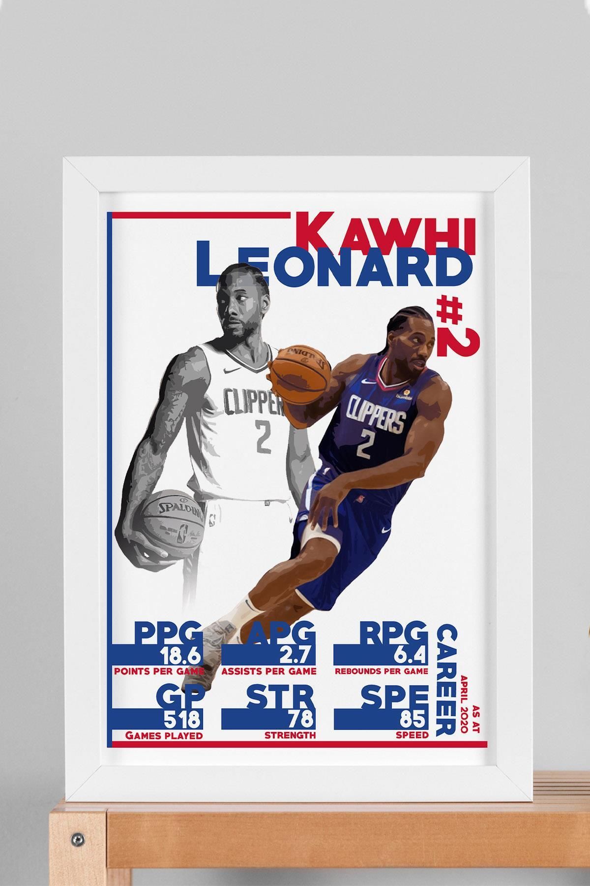 Saturn Kawhi Leonard Çerçeveli Tablo - Basketbol NBA Posteri Tablo