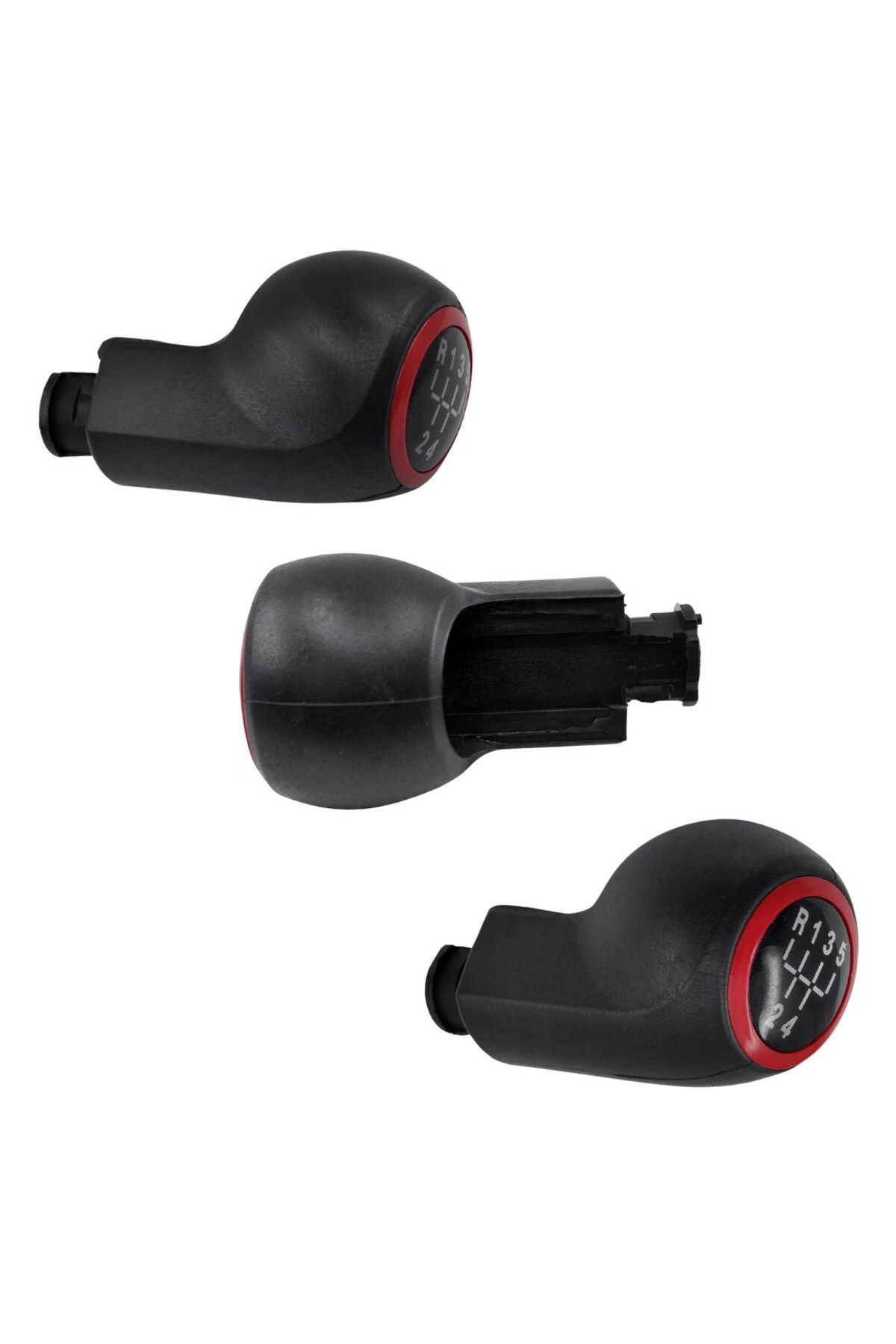 ALPHA AUTO PART-Handbrake-Shift Boot and Shift Knob for Opel Astra H (5)-RED 3