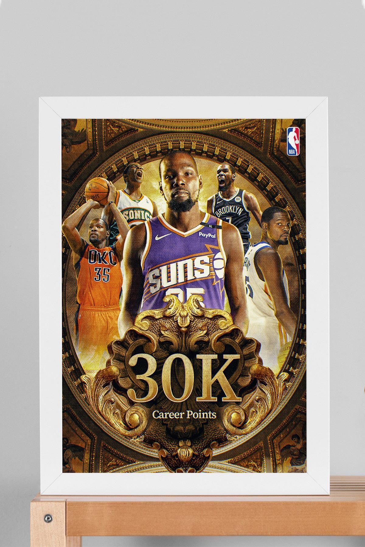 Saturn Kevin Durant Çerçeveli Tablo - Basketbol NBA Posteri Tablo
